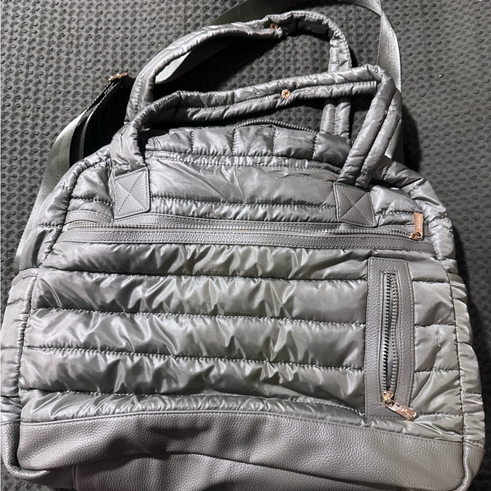 Quilted Green Duffle
